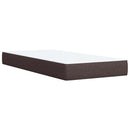 Boxmadras med topmadras Mørk Brun 90 x 200 cm Stof