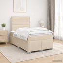 Boxmadras med topmadras Cremefarvet 120 x 190 cm Stof