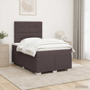 Boxmadras med topmadras Mørk Brun 120 x 190 cm Stof