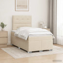 Boxmadras med topmadras Cremefarvet 120 x 190 cm Stof