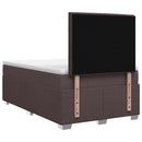 Boxmadras med topmadras Mørk Brun 120 x 200 cm Stof