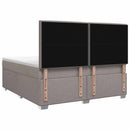 Boxmadras med topmadras Gråbrun 160 x 200 cm Stof