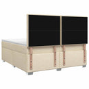 Boxmadras med topmadras Cremefarvet 160 x 200 cm Stof