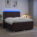 Boxmadras med topmadras Mørk Brun 160 x 200 cm Stof