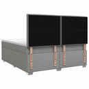 Boxmadras med topmadras Lysegrå 180 x 200 cm Stof