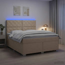 Boxmadras med topmadras Cremefarvet 160 x 200 cm Stof