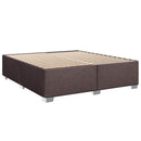Boxmadras med topmadras Mørk Brun 200 x 200 cm Stof
