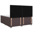 Boxmadras med topmadras Mørk Brun 200 x 200 cm Stof