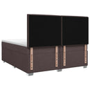 Boxmadras med topmadras Mørk Brun 200 x 200 cm Stof