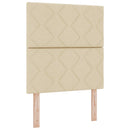 Boxmadras med topmadras Cremefarvet 80 x 200 cm Stof