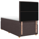 Boxmadras med topmadras Mørk Brun 90 x 200 cm Stof