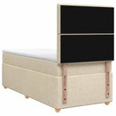 Boxmadras med topmadras Cremefarvet 90 x 200 cm Stof
