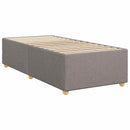 Boxmadras med topmadras Gråbrun 100 x 200 cm Stof