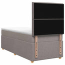 Boxmadras med topmadras Gråbrun 100 x 200 cm Stof
