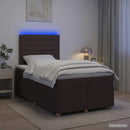 Boxmadras med topmadras Mørk Brun 120 x 190 cm Stof