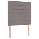 Boxmadras med topmadras Gråbrun 120 x 190 cm Stof