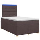 Boxmadras med topmadras Mørk Brun 120 x 190 cm Stof