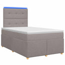 Boxmadras med topmadras Gråbrun 120 x 190 cm Stof