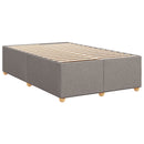Boxmadras med topmadras Gråbrun 120 x 190 cm Stof