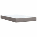 Boxmadras med topmadras Gråbrun 120 x 190 cm Stof