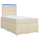 Boxmadras med topmadras Cremefarvet 120 x 190 cm Stof
