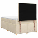 Boxmadras med topmadras Cremefarvet 120 x 190 cm Stof