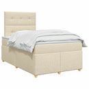 Boxmadras med topmadras Cremefarvet 120 x 190 cm Stof