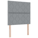 Boxmadras med topmadras Lysegrå 120 x 190 cm Stof