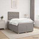 Boxmadras med topmadras Gråbrun 120 x 190 cm Stof