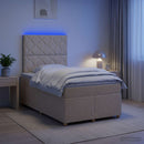 Boxmadras med topmadras Cremefarvet 120 x 190 cm Stof