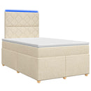 Boxmadras med topmadras Cremefarvet 120 x 200 cm Stof