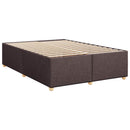 Boxmadras med topmadras Mørk Brun 140 x 190 cm Stof