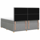 Boxmadras med topmadras Lysegrå 140 x 200 cm Stof