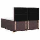 Boxmadras med topmadras Mørk Brun 140 x 200 cm Stof