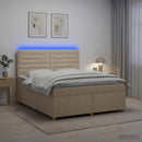 Boxmadras med topmadras Cremefarvet 140 x 190 cm Stof