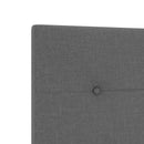 Boxmadras med topmadras Mørkegrå 180 x 200 cm Stof