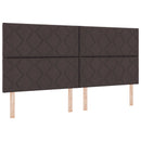 Boxmadras med topmadras Mørk Brun 200 x 200 cm Stof