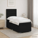 LED boksmadrasseng med madras Sort 100 x 200 cm Stof