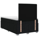 LED boksmadrasseng med madras Sort 120 x 190 cm Stof