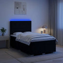 LED boksmadrasseng med madras Sort 120 x 200 cm Stof