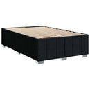 LED boksmadrasseng med madras Sort 120 x 190 cm Stof