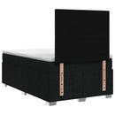 LED boksmadrasseng med madras Sort 120 x 200 cm Stof