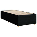 LED boksmadrasseng med madras Sort 100 x 200 cm Stof