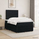 LED boksmadrasseng med madras Sort 120 x 190 cm Stof