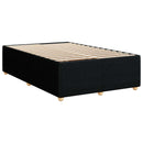 LED boksmadrasseng med madras Sort 120 x 200 cm Stof