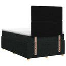 LED boksmadrasseng med madras Sort 120 x 200 cm Stof