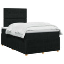 LED boksmadrasseng med madras Sort 120 x 200 cm Stof