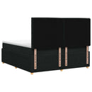 LED boksmadrasseng med madras Sort 140 x 190 cm Stof