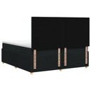 LED boksmadrasseng med madras Sort 200 x 200 cm Stof