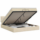 Ottoman seng med madras Cremefarvet 200 x 200 cm Stof